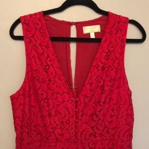 Anthropologie Jumpsuit - Red Lace - Size 12
